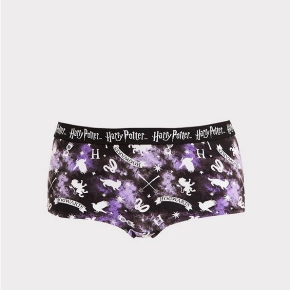 NWT Warner Bros. Harry Potter Women's Purple and Black Boyshorts - Picture 3 of 15